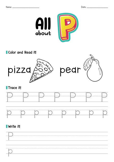 Worksheets For The Letter P - Printable Word Searches