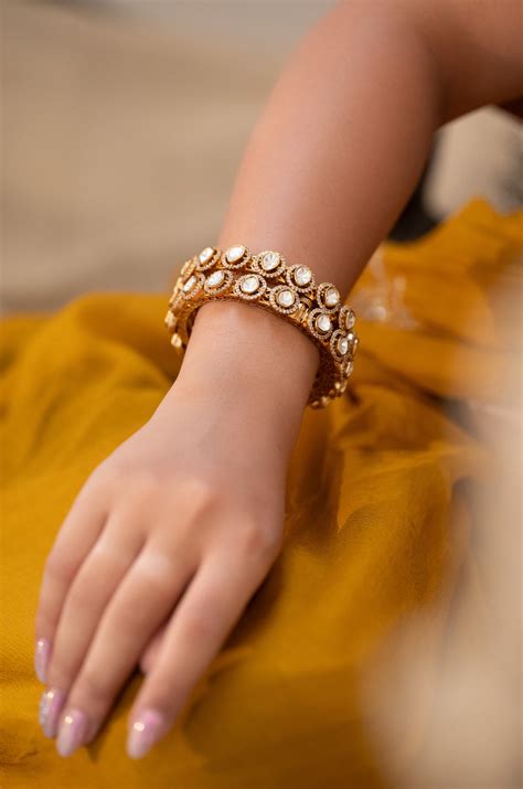 Siara Polki Bangles- Set of 2 – Do Taara