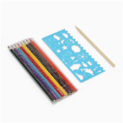 space 3 fold colouring book with scratch notes,colouring pencil and st ...