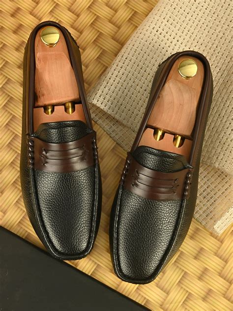 El Paso Men Black Formal Loafers - Price History