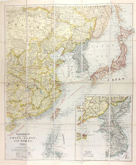 Stanford's Map of Eastern China, Japan and Korea (Folding Map, 1904) by Stanford, Edward: (1904 ... - map of china japan and korea