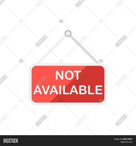 Not Available Sign