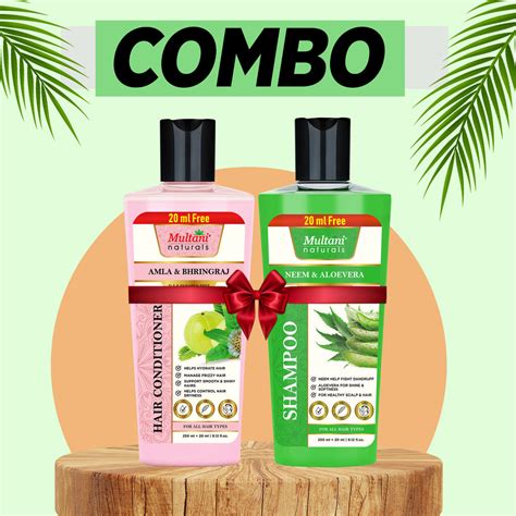 Multani Naturals Shampoo & Conditioner Combo | Neem & Aloe Vera Shampo ...