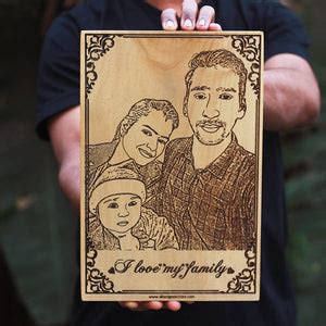Wood Picture Frame | Family Wood Poster| Personalized Gifts for Family ...
