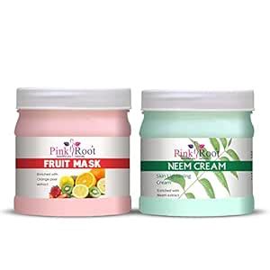 Buy Pink Root Fruit Mask 500gm with Neem Cream 500gm Online at Low ...