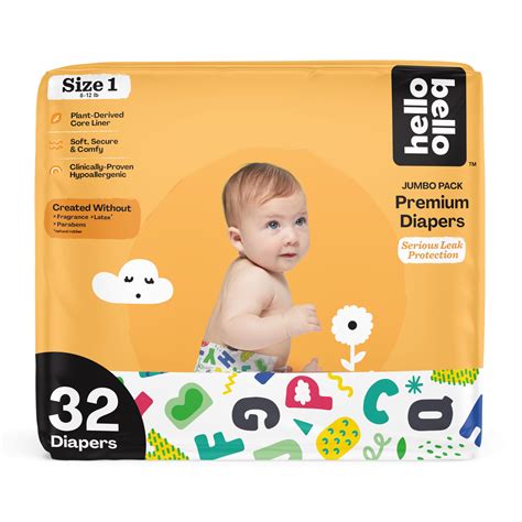 Hello Bello Premium Baby Diapers Size 1 32 Count Disposable ...