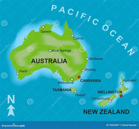 Australia, New Zealand, Indonesia, India And South Africa Vector Maps | CartoonDealer.com #153763517 - map of indonesia australia and new zealand