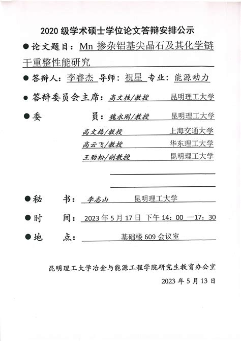 2018年山东省优秀博士、硕士、学士学位论文公示名单