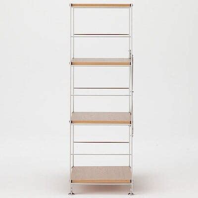 Stainless steel unit shelf Oak shelf set M W58*D41*H120 cm | MUJI