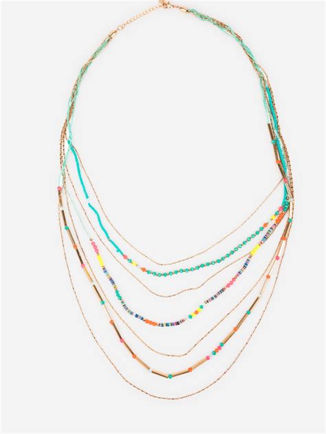 Multicolor Layered Beaded Sequin Gold-Plated Necklace – Priyaasi