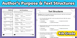 Author's Purpose Sorting Activity for 4th Grade | Twinkl USA