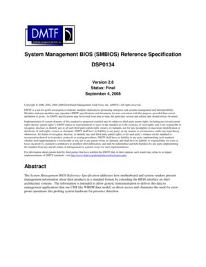 Fillable Online dmtf System Management BIOS Reference Specification ...