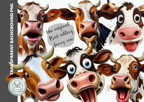 Funny Cow Cartoon Png