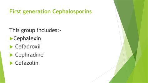 Cephalosporins pharmacology presentation | PPTX