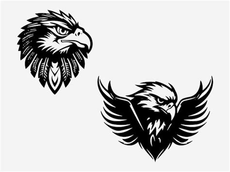 Eagle logo design illustration set | Premium Vector