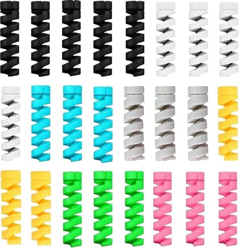 Lapster 28 pcs Mix Spiral Charger Spiral Charger Cable Protectors for ...