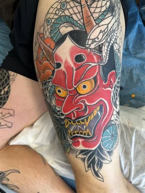 Traditional japanese demon tattoo - Bronctattooaus.com