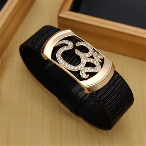 Buy Now Belt Style Om Bracelet – Add to Cart at Zuveri