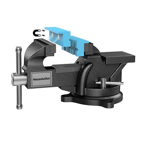 Buy Housolution Bench Vise 4 Inch, 360°Swivel Base Bench Clamp with ...