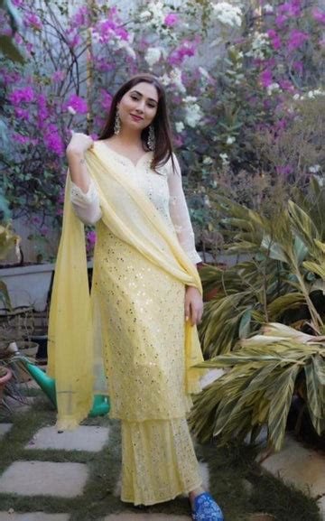 Yellow Mirror Work Sharara Set | Shop Lucknowi Chikankari Sharara Set