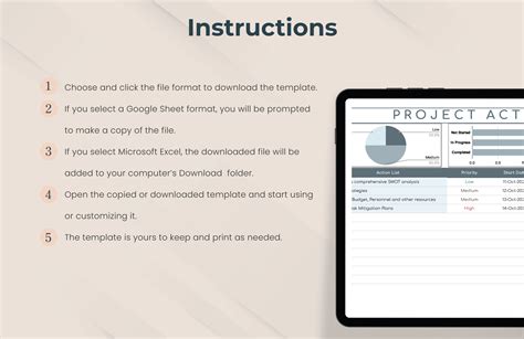 Simple Project Action Plan Template 的图像结果