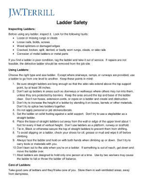 Fillable Online Ladder Safety Guidelines 2023: Essential Steps for Safe ...