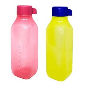 TUPPERWARE 500 ML SQUARE BOTTLE PINK AND GREEN (SET OF 2) : Amazon.in ...