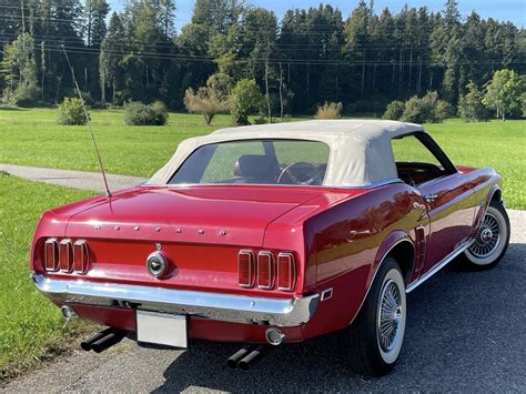 Ford Mustang Cabrio BJ 1969 Rot/Burgundy Red | NR Classic Car Collection Stuttgart