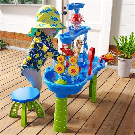 Amazon.com: JUKUDAHU Kids Sand Water Table for Kids 3 4 5 6 7 8 Years ...