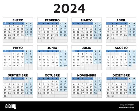 Blank Spanish Calendar Template Spanish Calendar Template | TPT