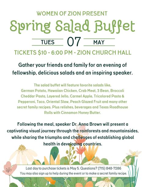 Spring Salad Buffet , 709 North 6th St, Wausau, WI, United States ...
