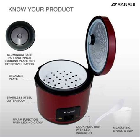 Sansui Deluxe 1.8L Electric Rice Cooker Price in India, Specs, Reviews ...