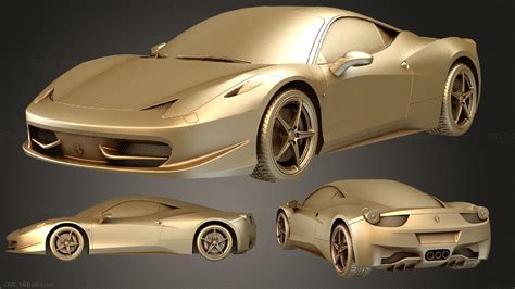 Vehicles - Ferrari car, CARS_1400. 3D stl model for CNC