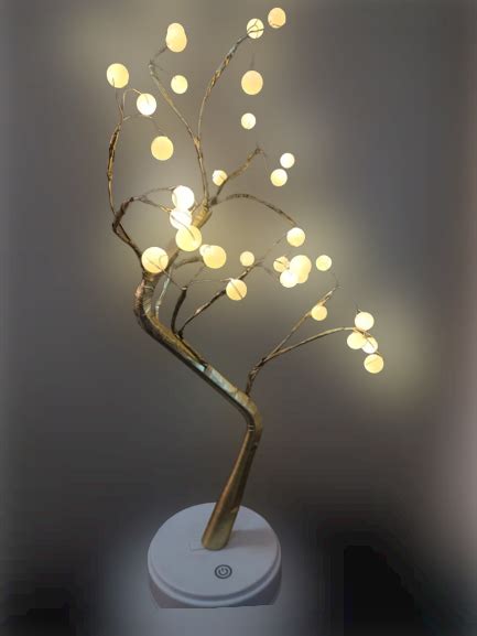 Shimmer-Tree 20 White With Gold Table Lamb For Decor — Bharat Wholesales