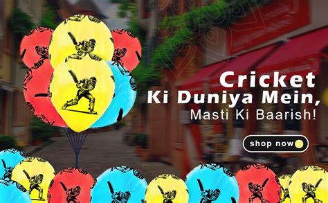 Party Land Cricket Theme Decoration Balloons For Birthday Decoration ...