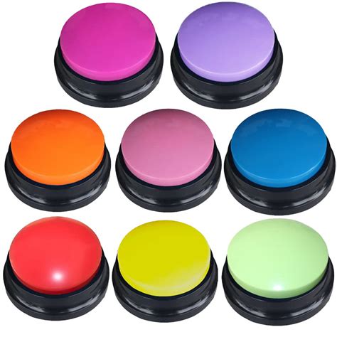 Qpets® Interactive Dog Toys, Voice Recording Button, Dog Buttons for ...