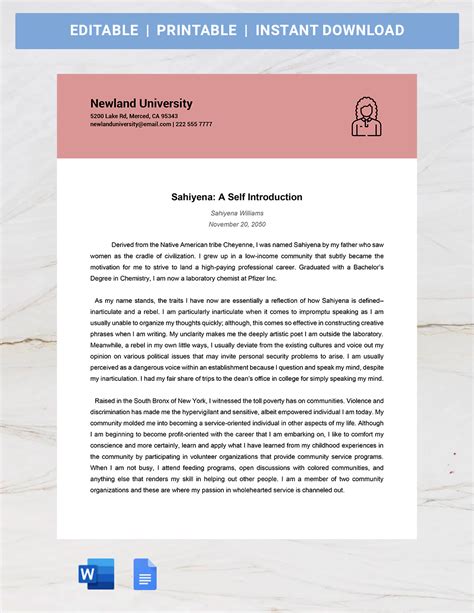 Image result for Self Introduction Essay Examples