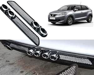 Rear Dual Tip Bumper Lip Diffuser Car Back Bumper Spoiler Lip Splitter ...