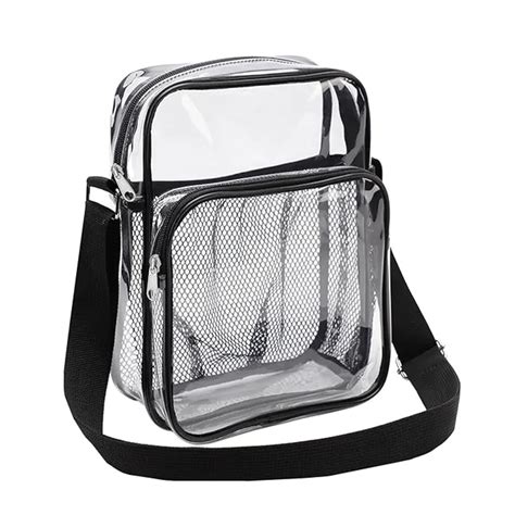 TULMAN Transparent PVC Sling Bag with Zipper Closure, Multipurpose ...