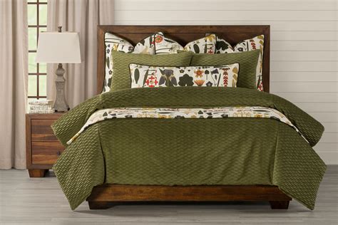 Smithsonian Pleated Velvet Olive Green Duvet Cover & Insert Set | Wayfair
