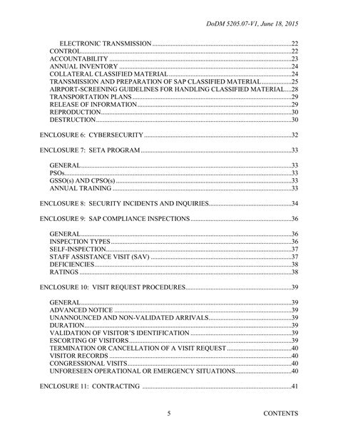 Do d special access program security manual dodm 5205-07-v1 | PDF