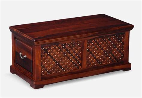 SOLID WOOD FURNITURE Sheesham wood Trunk Box in Classic Finish : Amazon ...