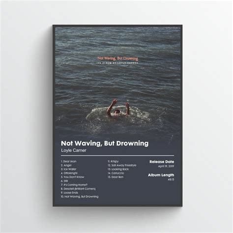 Loyle Carner - Not Waving, but Drowning - Album Poster - Etsy UK