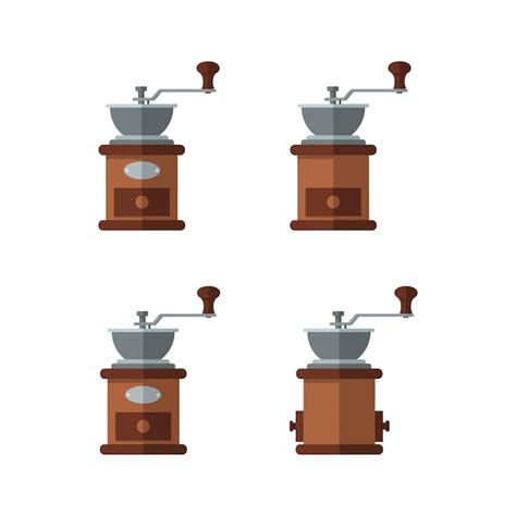 Coffee grinders a set of four vintage manual milling machines | Premium ...