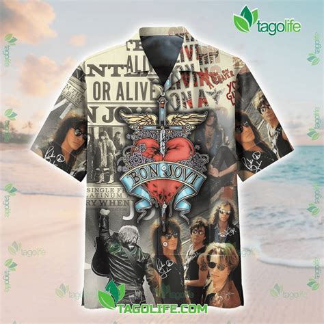 Bon Jovi Wanted Dead Or Alive Hawaiian Shirt - Tagolife