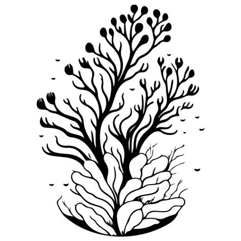 Underwater world sunken vessel seaweeds grow rock Vector Image