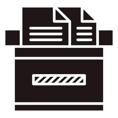 Documents box icon | Premium Vector