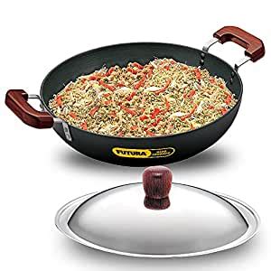 Buy Hawkins Futura 7.5 Litre Deep Fry Pan, Hard Anodised Kadai with ...
