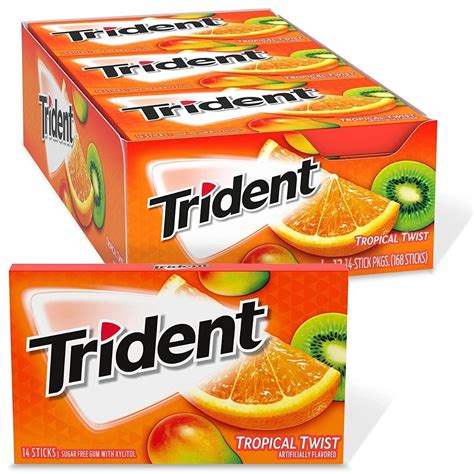 Trident Tropical Twist 14 Stick 12 Pack - Online Wholesaler | JGM ...