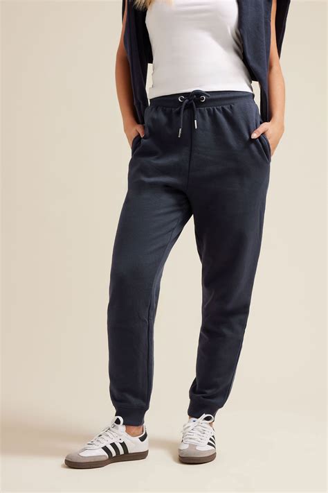 PixieGirl Petite Women's Navy Blue Cuffed Joggers | PixieGirl